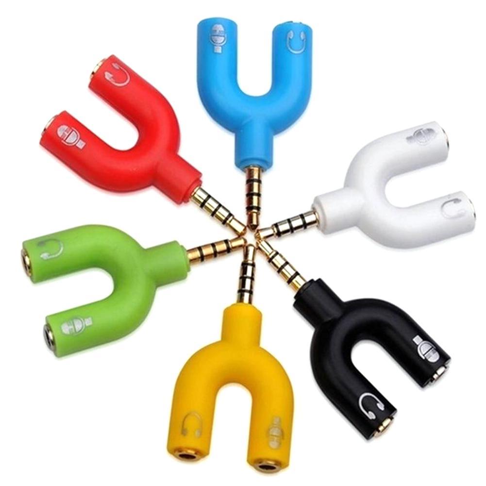 Earphone Splitter Jack - Adaptateur double de Type U 3.5MM,